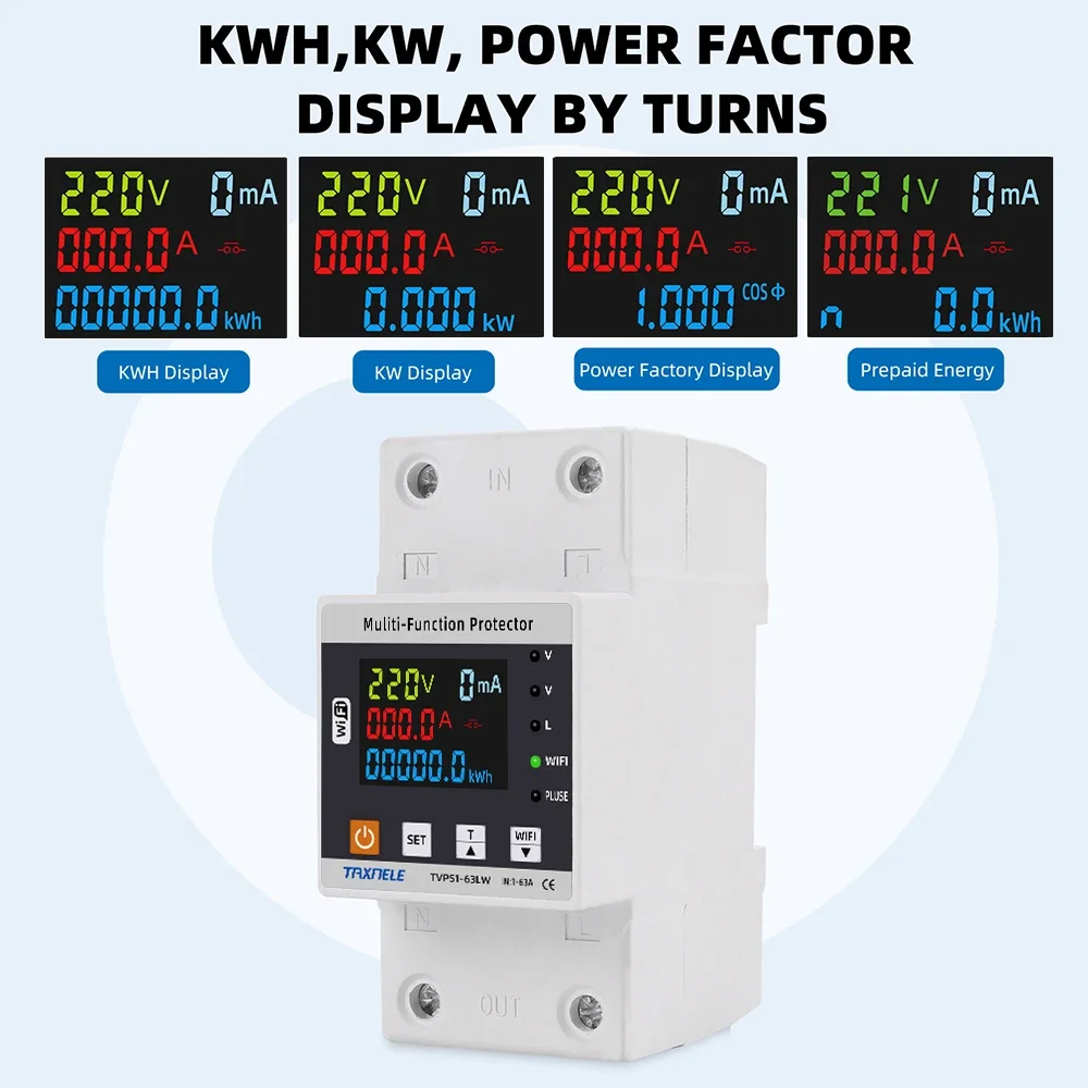 WiFi Smart Energy Meter with Advanced Circuit Protection and Timer Functionality