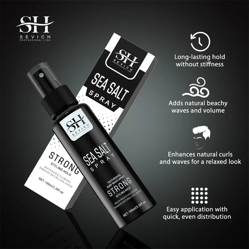 100ml Natural Sea Salt Spray for Men Salt Water Hair Mist Hair Volumizing Thickness Wave Curls Seasalt Spray Styling Mist