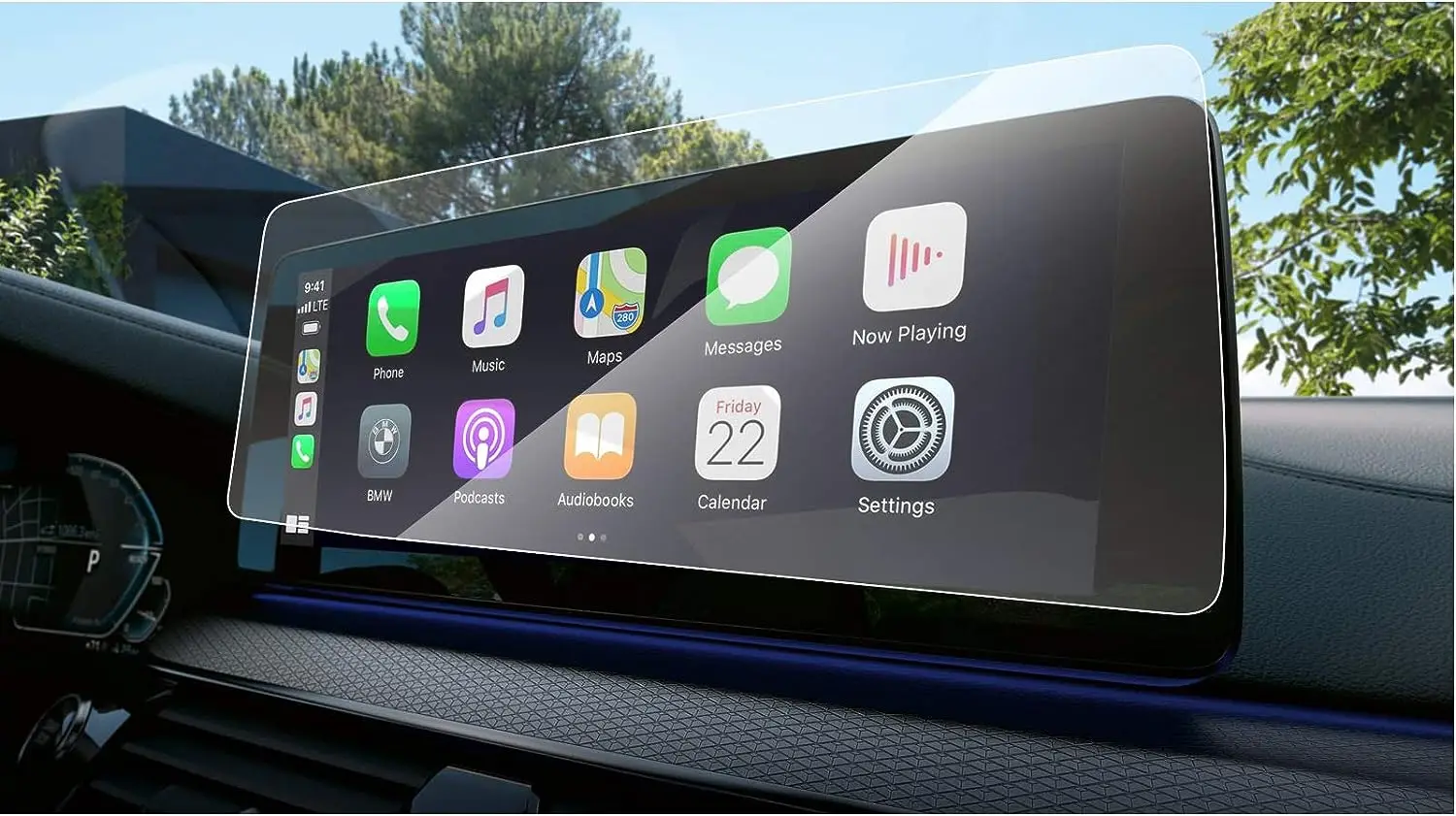 

Screen Protector For 2021-2023 5 Series, Idrive 7.0 Navigation Radio Infotainment Tempered Glass Protective Screen Film
