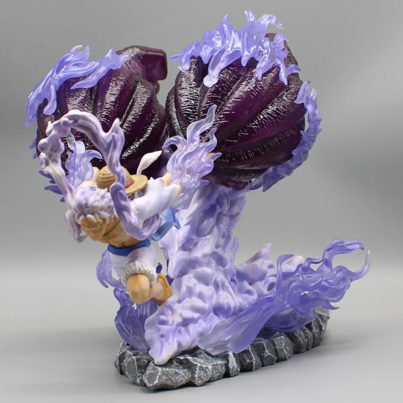 27cm One Piece Gear 5 Luffy Figure Sun God Nika Luffy Pvc Action Figures Gk Statue Collection Figurine Model Toys Kids Gifts