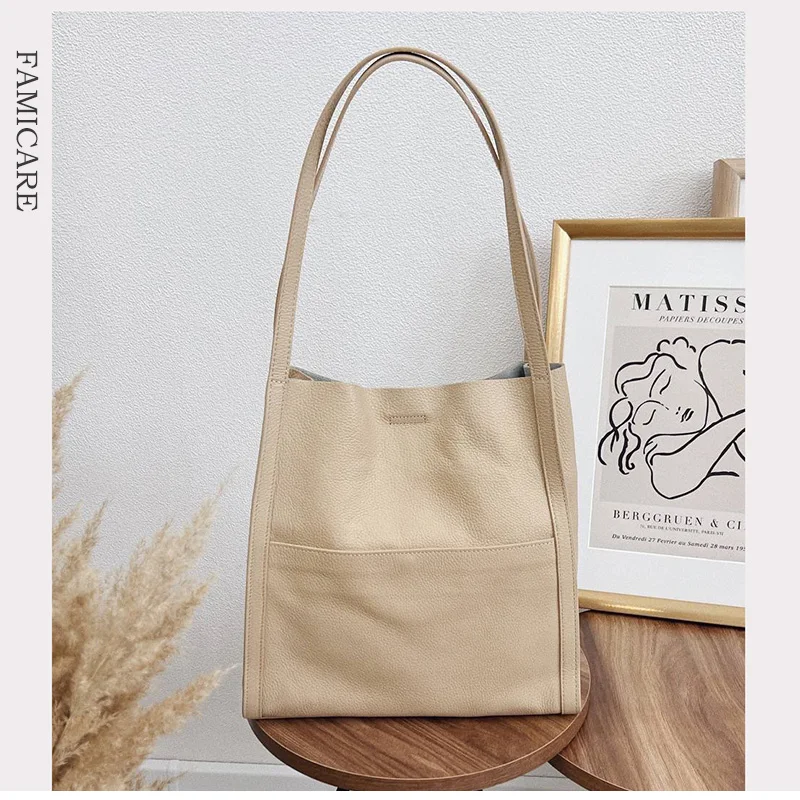 Fashion Elegant Unique Women Bag\Handbag Genuine Leather Simple Lady Tote  Real Leather Shoulder Crossbody Bag Commuter Bag New - AliExpress