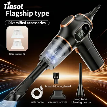 TINSOL Wireless Vacuum Cleaner Dual Use for Home and Car High Power Home Appliance With display Screen Carpet Sofa Car Cleaner 1