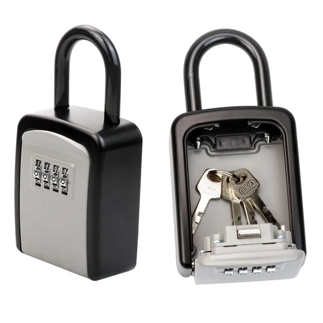 Wall Mount Key Storage Secret Box Organizer 4 Digit Combination Password Security Protection Code Lock Home Safe Deposit Box 2