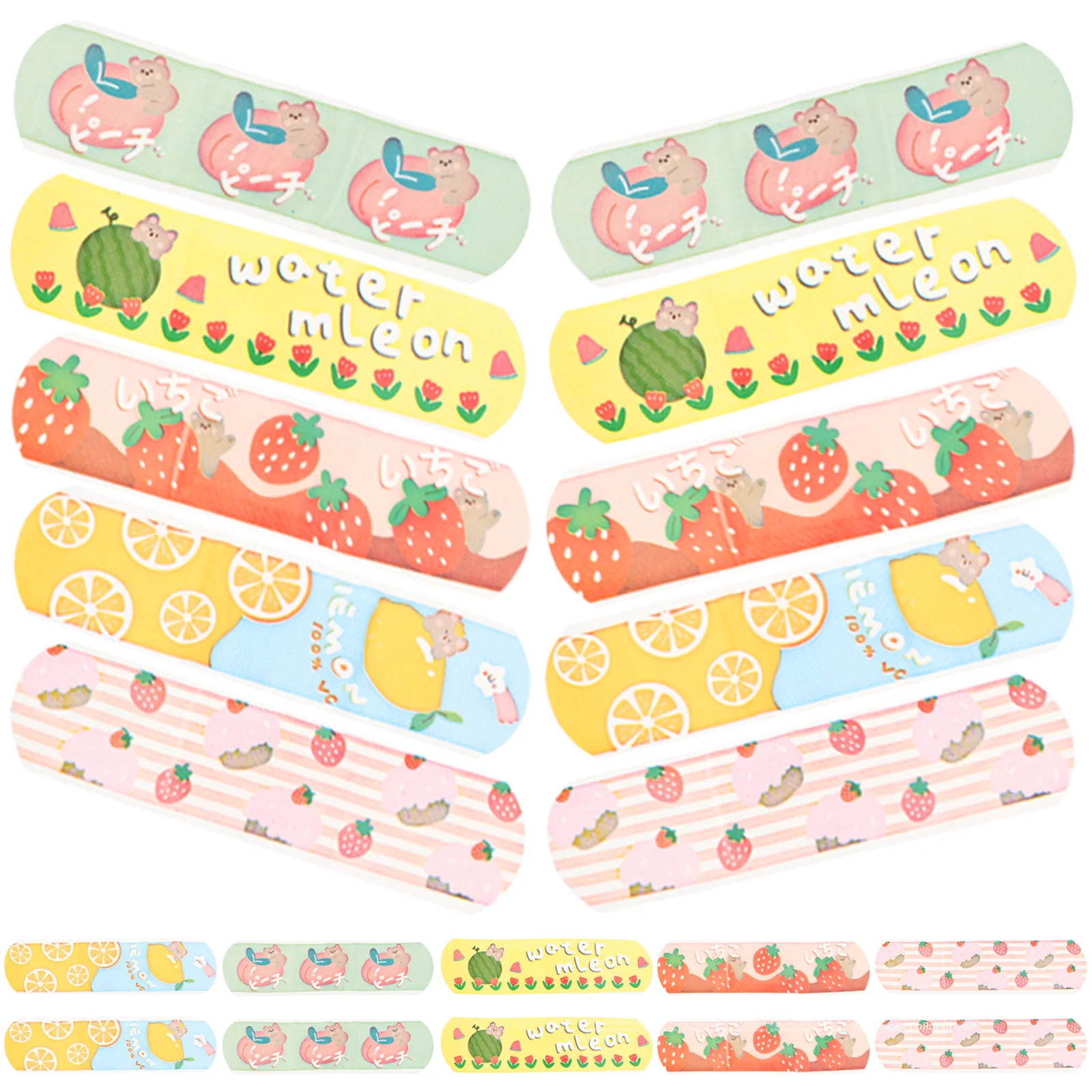 

100 Pcs Cartoon Wounds Bandages Sticker Patch High Elastic Pe Protector
