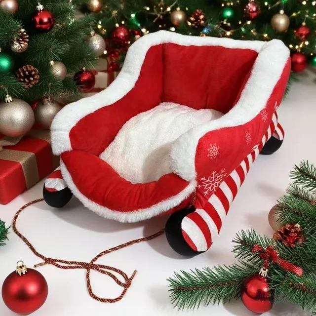 Small Dog Home Bed Convertible Sofa Houses Winter Puppy Accessories Christmas Dogs Accessoires Beds Pup Coop Large Big Pet Bed's