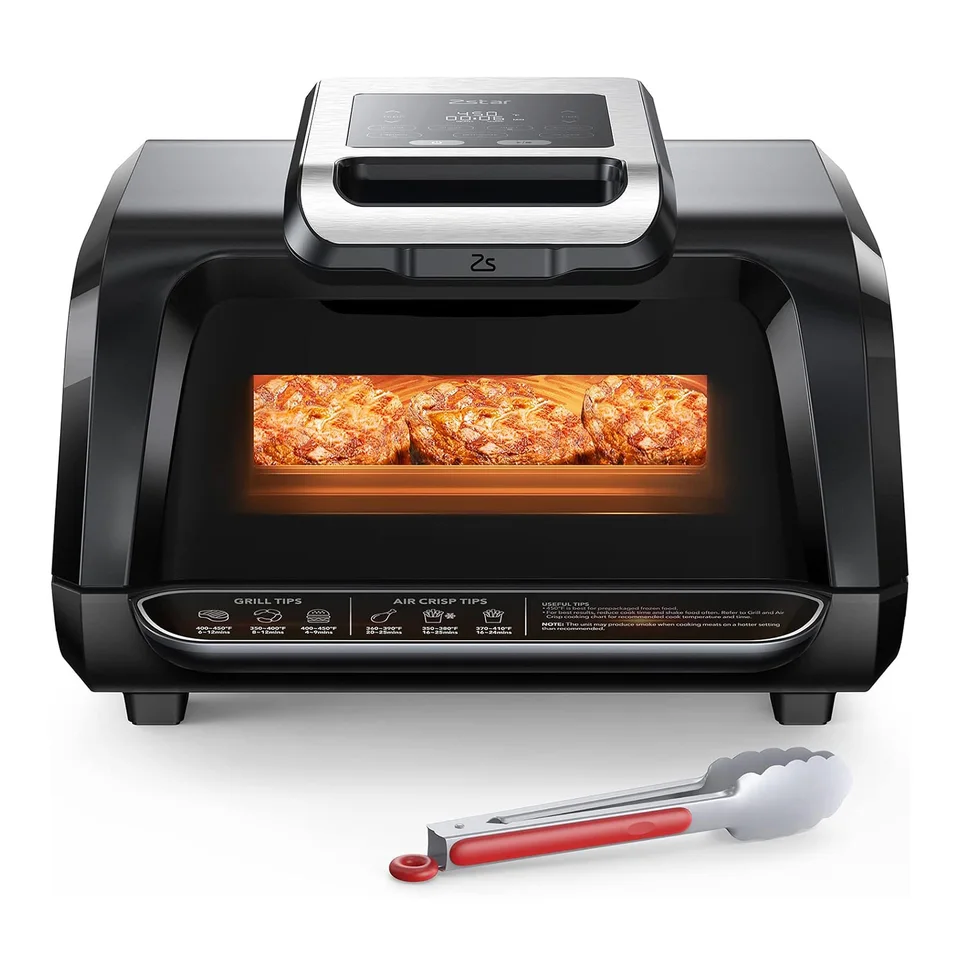 4QT 1750W Smokeless Electric Air Fryer Grill