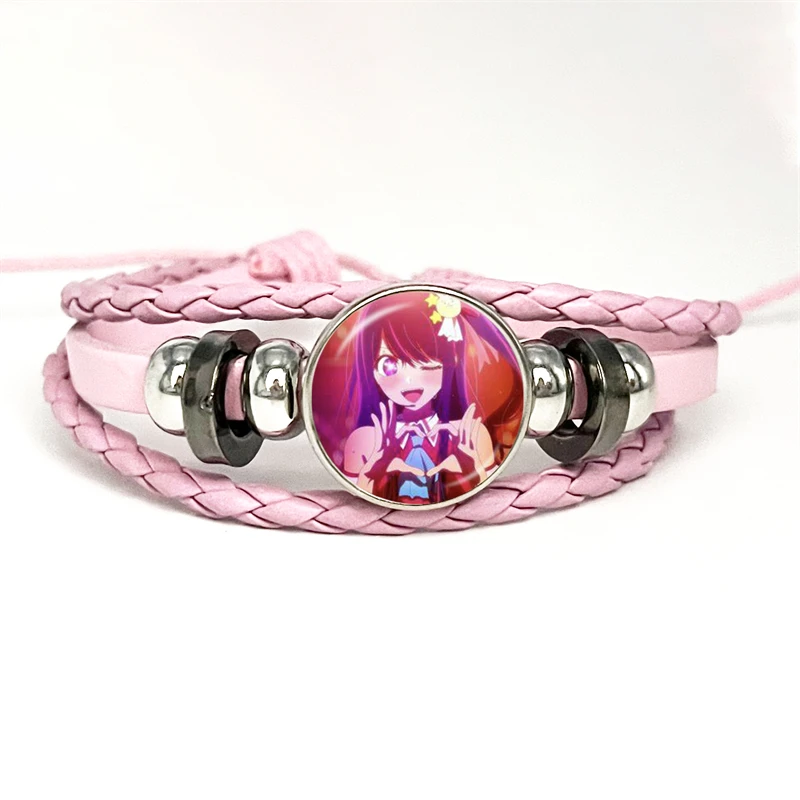 Anime Oshi No Ko Glass Leather Bracelets Cosplay Bracelet & Bangles