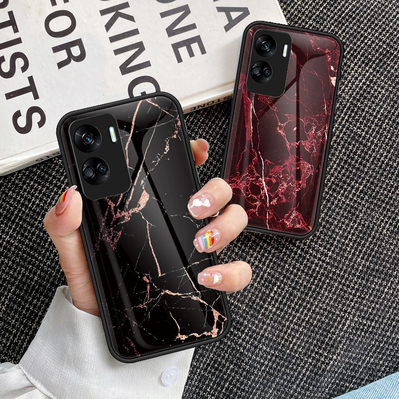 Marble Glass Phone Case – Stylish Protection