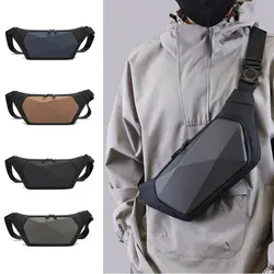 Waterproof Men's Chest Bag Practical Argyle Oxford Cloth Crossbody Bag Stylish Sports Style Tote Bag Male