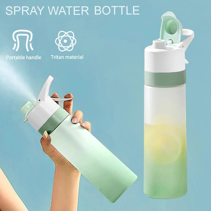 Portable Sports Spray Bottle Clear Water Bottle Bpa Free Tool, For School Gym Travel For Girls Boys 500Ml