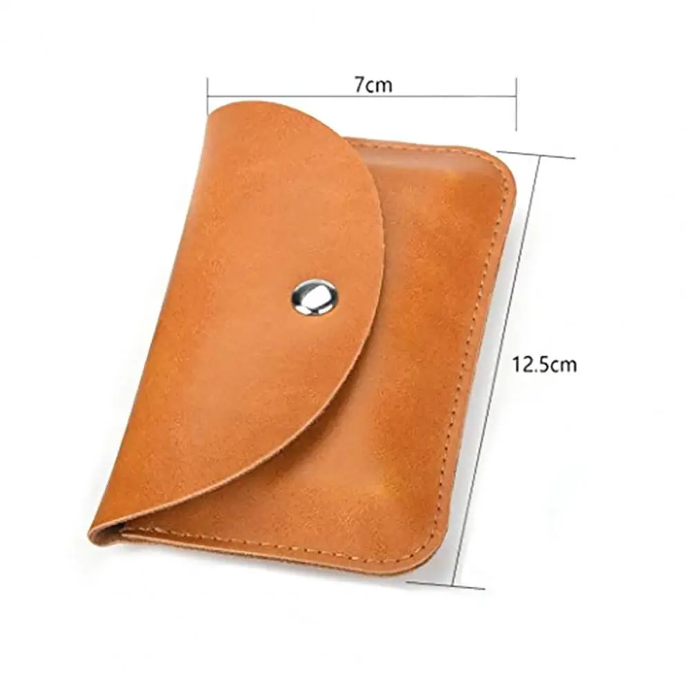 1PC/1 Set Leather Coin Purse Portable Coin Holder Organizer Pocket Card Holder Wallet For Men Women Anti-theft Organizer