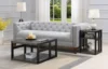 Monterey Square Coffee Table with Shelf, Weathered Gray/Black 5