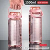 1.5L Sports Water Cup With Straws & Handle BPA-Free Leak-Proof Portable Water Bottle Large Capacity Plastic Straw Water Cup 5