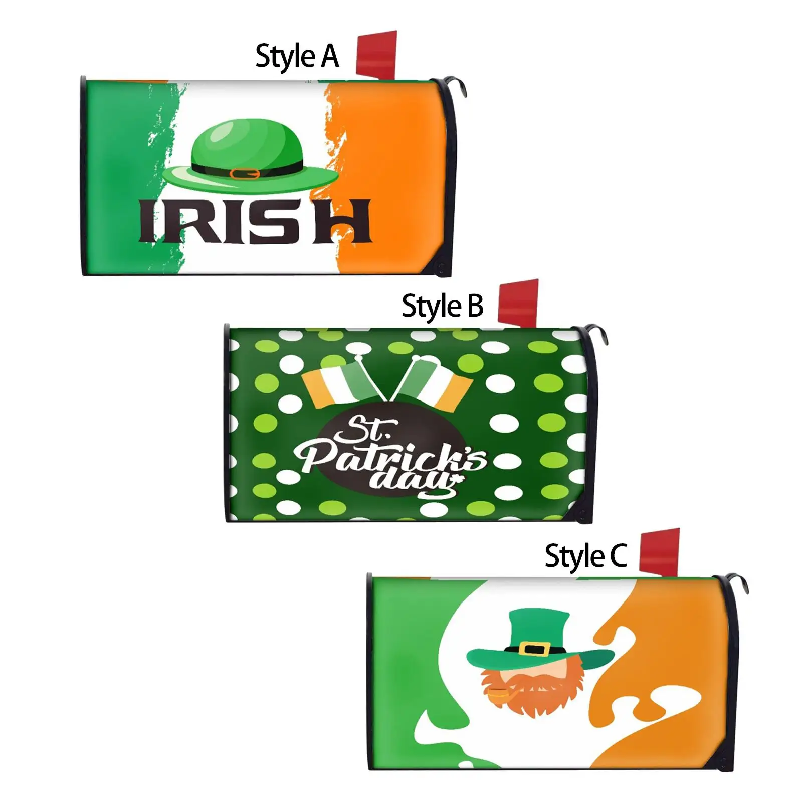 ST. Patrick`s Day Mailbox Cover Post Box Cover Wrap for Home Holiday Garden