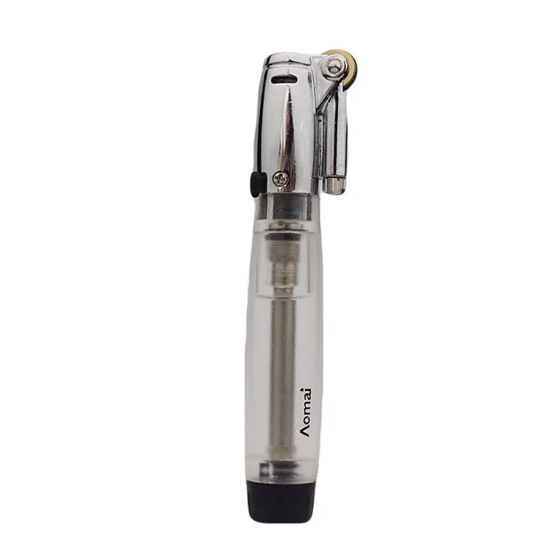Funny Floating Flame Lighter Ghost Fire Unusual Lighters Refillable Butane Soft Flame Lighter with Visible Gas Window butane gas lighter cigarette lighter