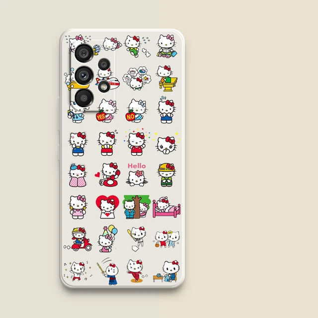 For Samsung A14 A13 A12 A54 A53 A34 A33 A72 Cartoon Hello Kitty