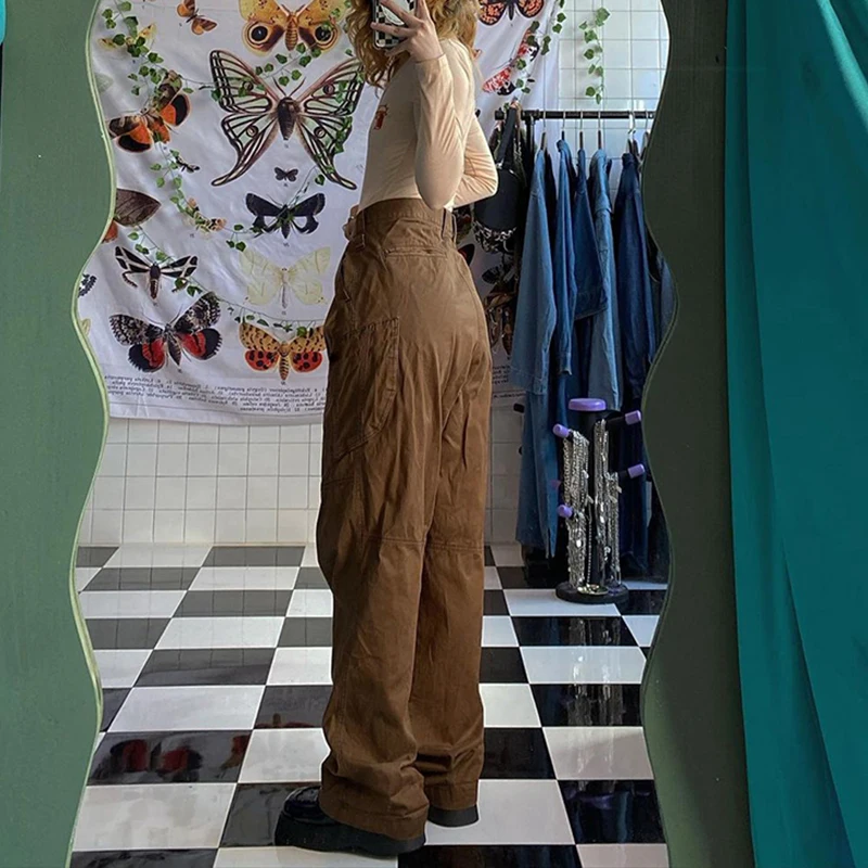 low rise baggy cargo pants