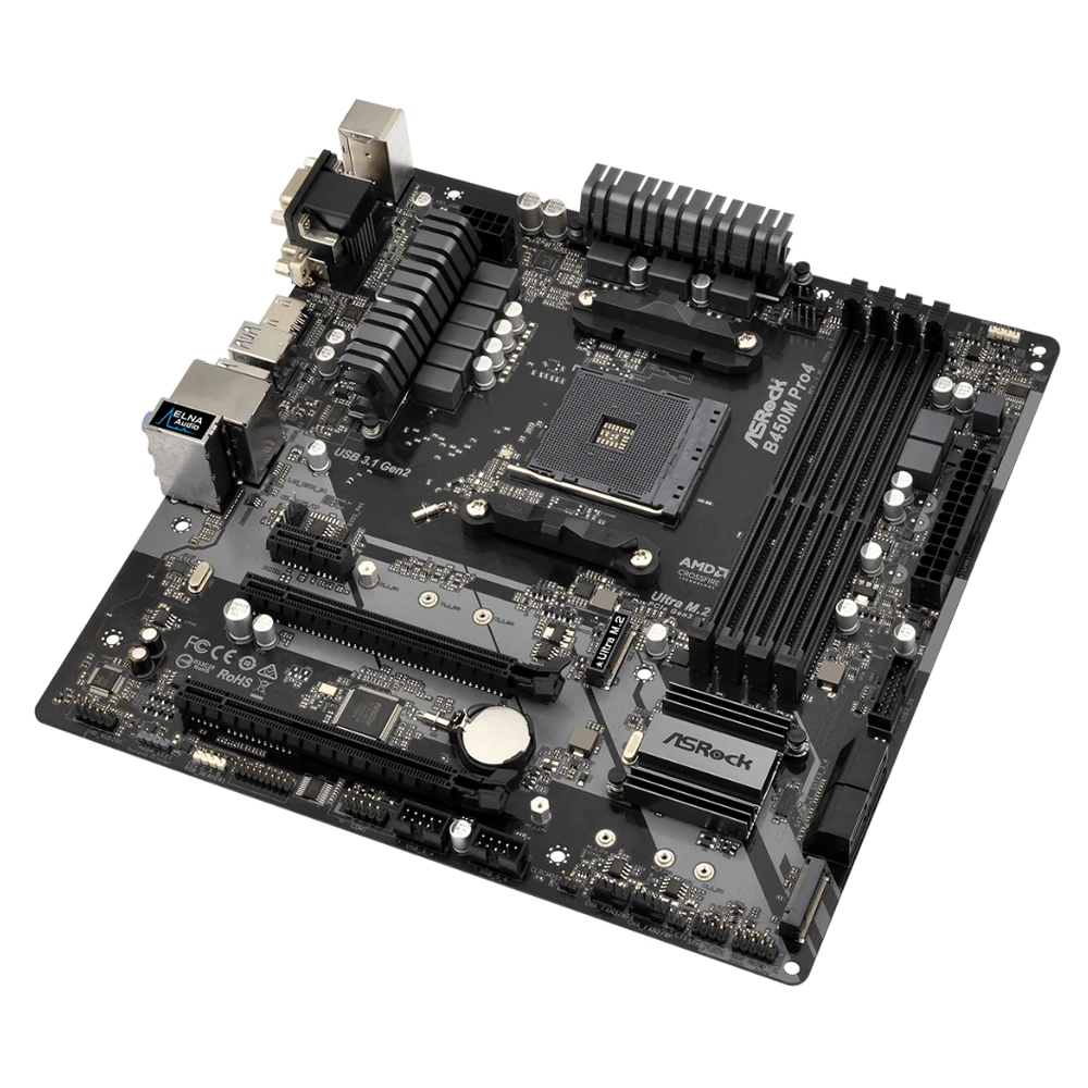 ASRock B450M PRO4 Motherboard Support Ryzen 5 5600 5600G R7