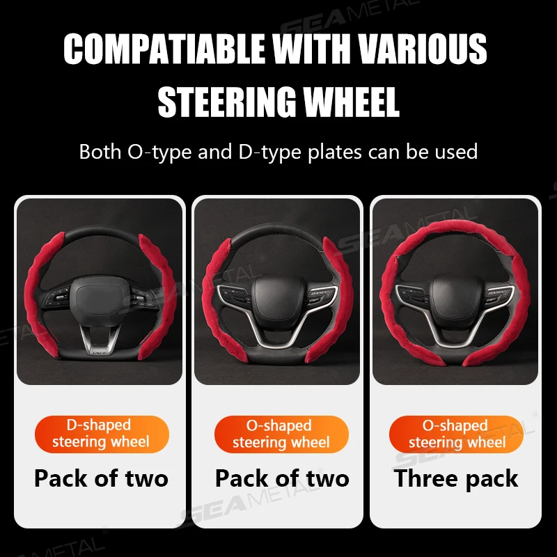 Winter Car Steering Wheel Cover Plush Non Slip Protector