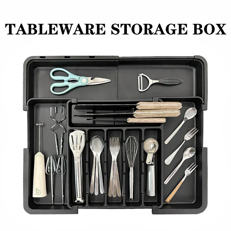 Silverware Organizer Expandable Kitchen Drawer Organizer Adjustable Utensil Organizer Cutlery Drawer Organizer for Forks Knives