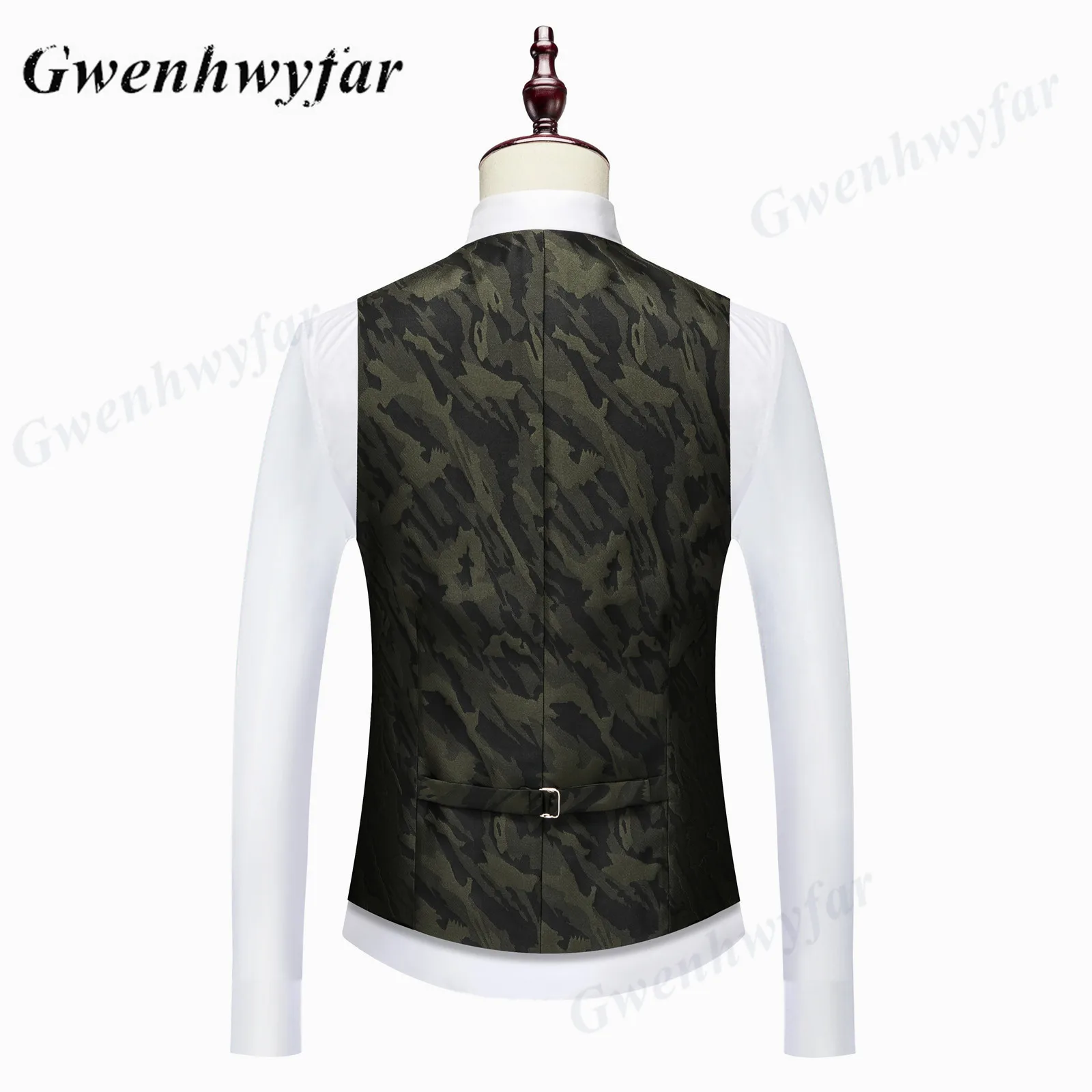 Nina Store Notch Lapel Men Suits Army Green Camouflage Patterns Male Party Tuxedo Casual Prom Wear Costume Homme 3 Pieces