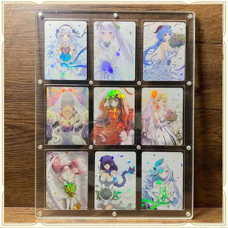 

Anime Goddess Tales ACG DIY Laser Flash Card Emilia Beelzebul Shenhe Kamisato Ayaka Toys For Boys Christmas Birthday presents