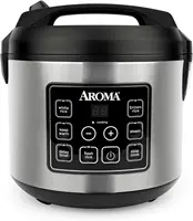 NEW 20 Cup Cooked (10 cup uncooked) Digital Rice Cooker, Slow Cooker, Food Steamer, SS Exterior (ARC-150SB),Black 1