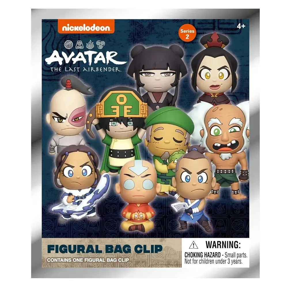 Avatar: L'Ultimo Airbender Con Licenza Ufficiale 3D Anime Character Series 2-1 Pc Mystery Bulk Bag Clip Portachiavi