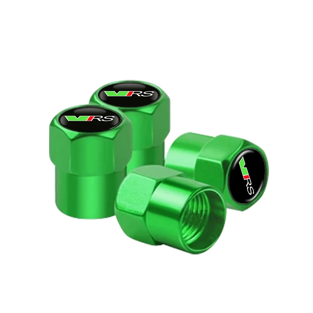 Car Wheel Tires Valves Tyre Stem Caps For Skoda VRS Octavia A7 Fabia Rapid Yeti Kodiaq Superb Accessories Car styling 4pcs tire valve caps tire valve cap tire stem cover