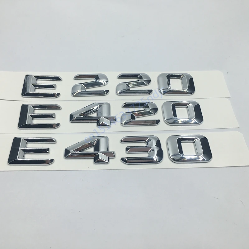 트렁크 후면 엠블럼 배지 크롬 글자, W124 W211 E-CLASS E63 E200 E220 E240 E250 E280 E420 E430 E450 E550