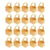 20 Pcs Wood Chip Candy Hamper Mini Basket Fruit Flower Girl Wicker Holder Small Woven Baskets Chocolate Gift Wooden Child 1