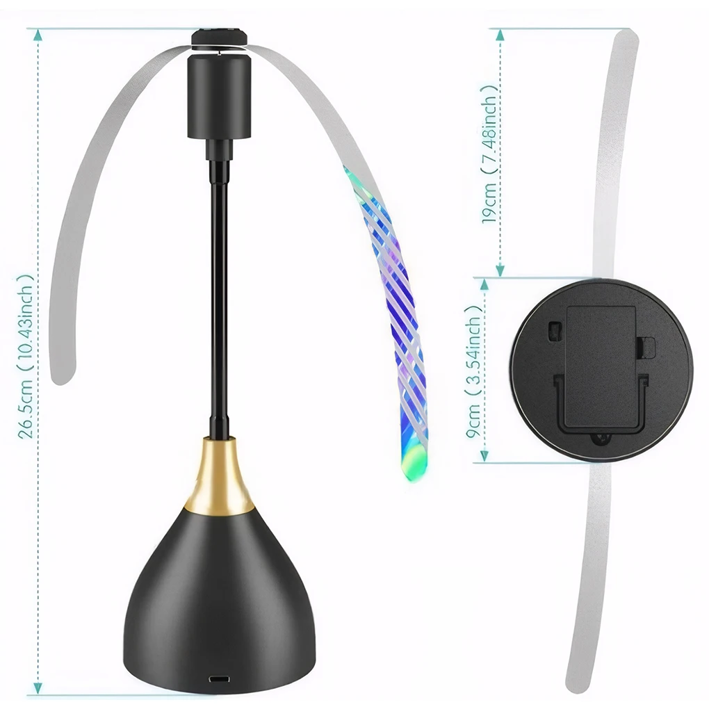 Portable Fly Repellent Flies Away With Reflective Blade Fan And When Rotated 360&deg; Fly Traps Outdoor