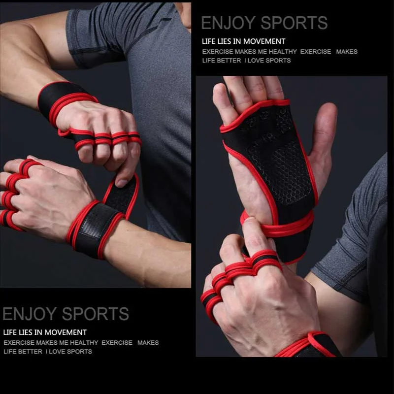 Weight Lifting Gloves 1 Pair Weight Lifting Training Gloves for Women Men Fitness Sports Body Building Gymnastics Grips
