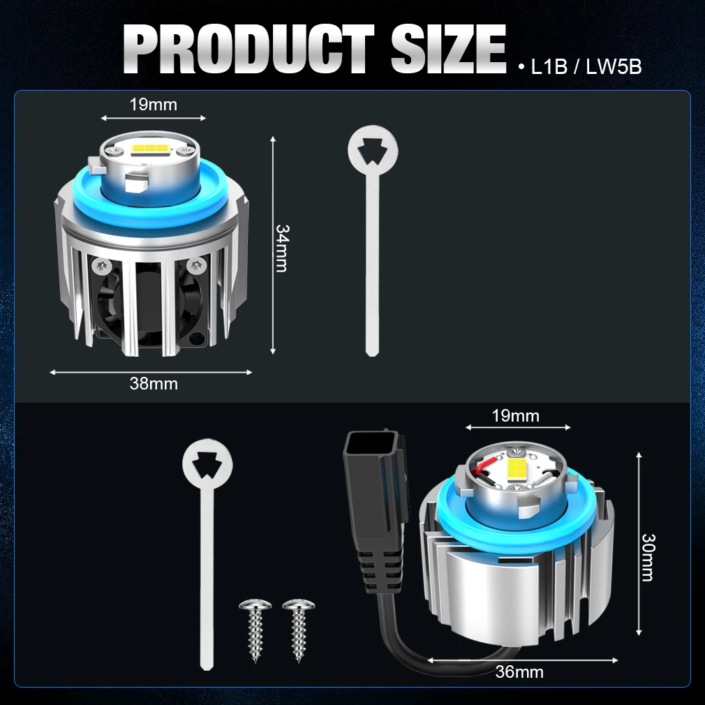 S&D L1B LW5B LED 전구 백업 램프 LED 안개등 백업 램프 1:1 할로겐 자동차 안개등 운전용 화이트 옐로우 적합