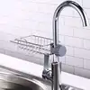 Kitchen Faucet Sponge Stainless Steel Bracket Shower Towel Rack Soap Box Sink Storage Rack to Store Bathroom Sponge Soap Brush 4