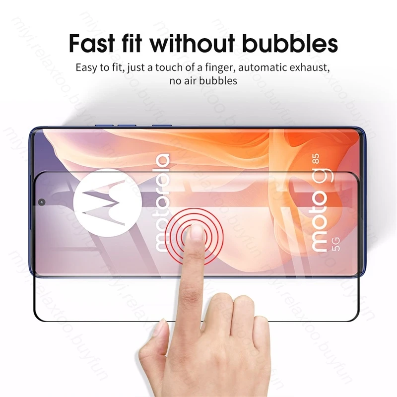 Full Glue Curved Tempered Glass Case For Motorola Moto G85 MotoG85 G 85 85G 5G XT2427-3 6.67" Screen Protector HD Film 999D screen protector,tempered glass