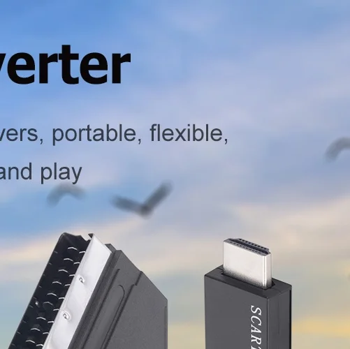 Scart to HDMI Converter Adapter 1080P Video Audio