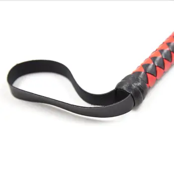 bdsm Whip bondage erotic Weaving riding crop hunting Fetish Leather Spanking Paddle pony play Flogger sex toys adult game S2708 3