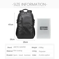 Arctic Hunter 2023 Men's Backpack Large Capacity Business Backpack Backpack Notebook 15.6 Inch Computer Backpack 2