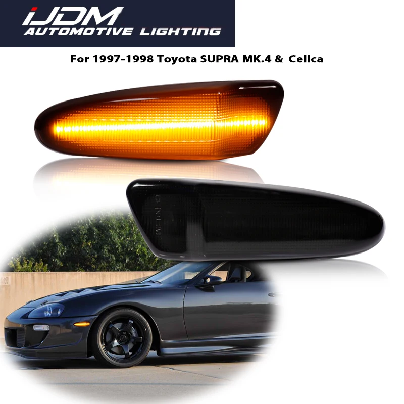 

For 1997-1998 Toyota SUPRA MK.4 & For 2000-2005 Toyota Celica ZZT230 ZZT231 Amber / White LED Front Side Marker Indicator Lights