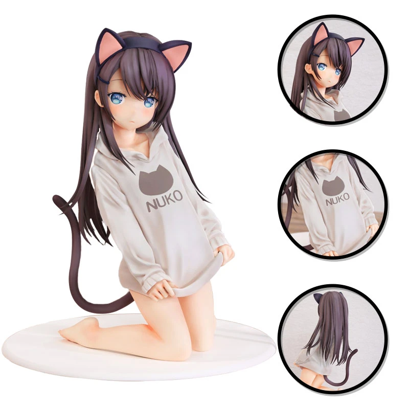 Xuzhi Lipka figura de personaje de Anime de 15CM, figura de gato, chica  arrodillada, oreja de gato, chica, caja Rosa gris, modelo de Adorno| | -  AliExpress