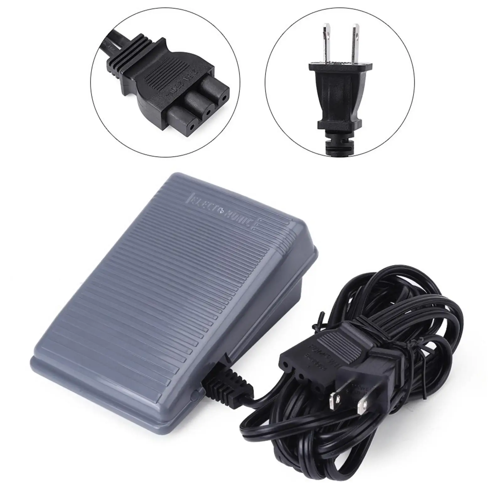 

with 2M Cords Sewing Machine 3-Prong Durable Sewing Machine Pedal for Juki Singer