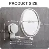 Plastic Self Adhesive Wall Hang Round Vacuum Suction Folding Makeup Supplies Vanity Mirror Shave Mirrors Bath Mirrors 6