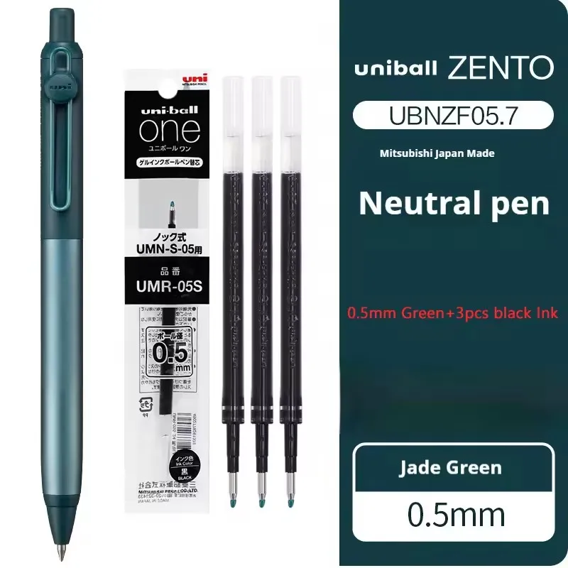 New Uni uniball Zento Metal 0.38mm/0.5mm Signature Gel Pen Flow