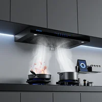 Household kitchen large suction range hood side suction 7-shaped range hood body sensing automatic cleaning range hood 1
