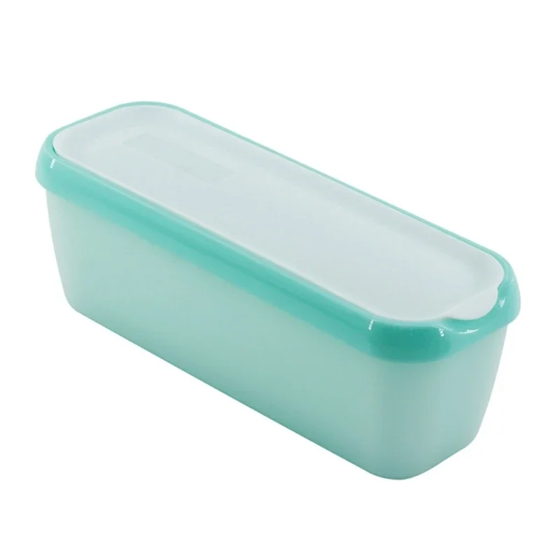 Ice Cream Storage Tub Rectangular Reusable Ice Cream Box Container Mold with Lid Kitchen Refrigerator Storage Home