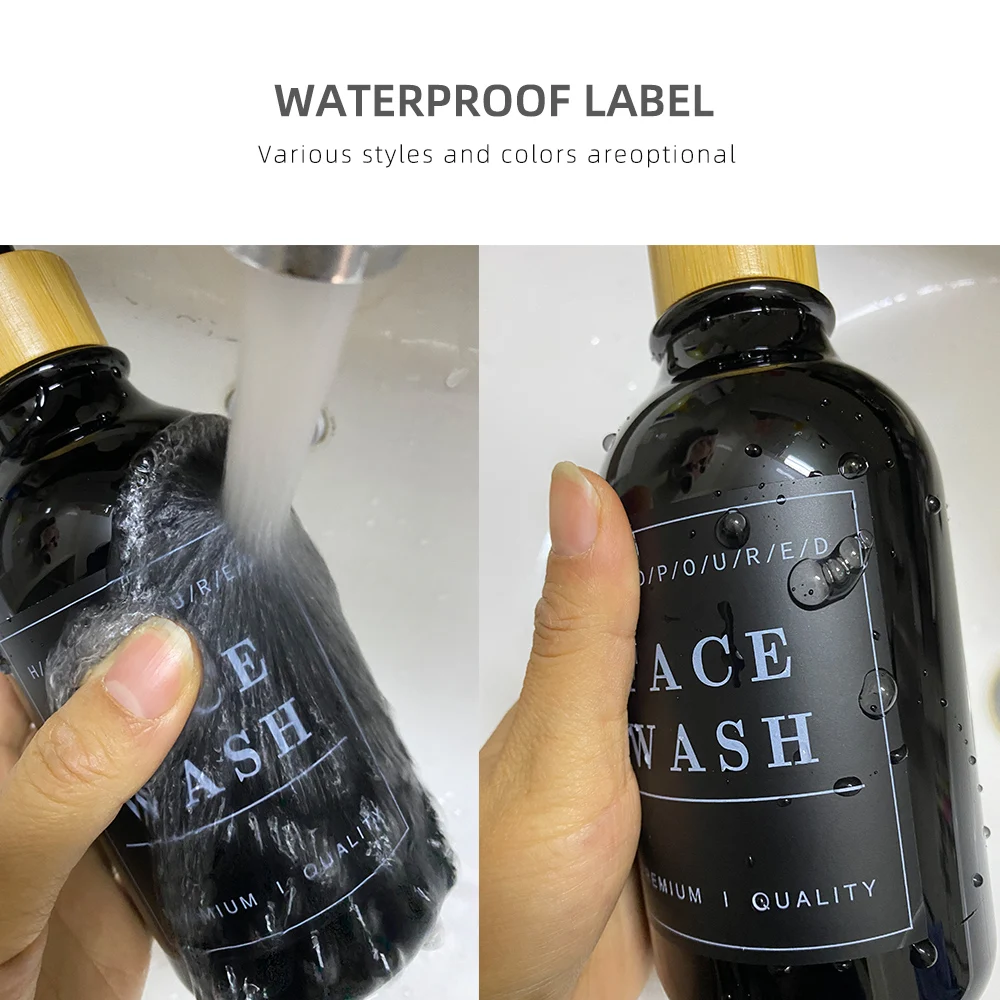 Bathroom Labels Sticker Set Sticker Printer for Bathroom Soap Dispensers Waterproof Shampoo Body Wash Soap Stickers Household Kitchen Bottle Jar Label Sign