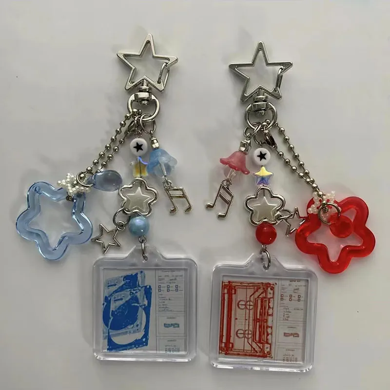 Handmade wave to earth beaded keychain star fairy core keychain