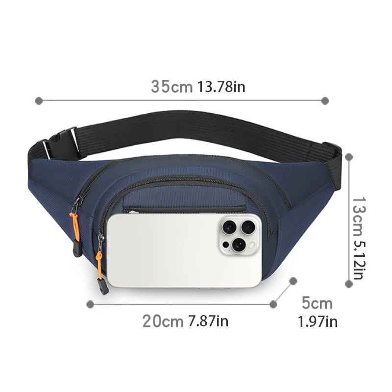 1 waist bag, adjustable shoulder strap, zipper closure, side backpack for hiking, running, and outdoor activities