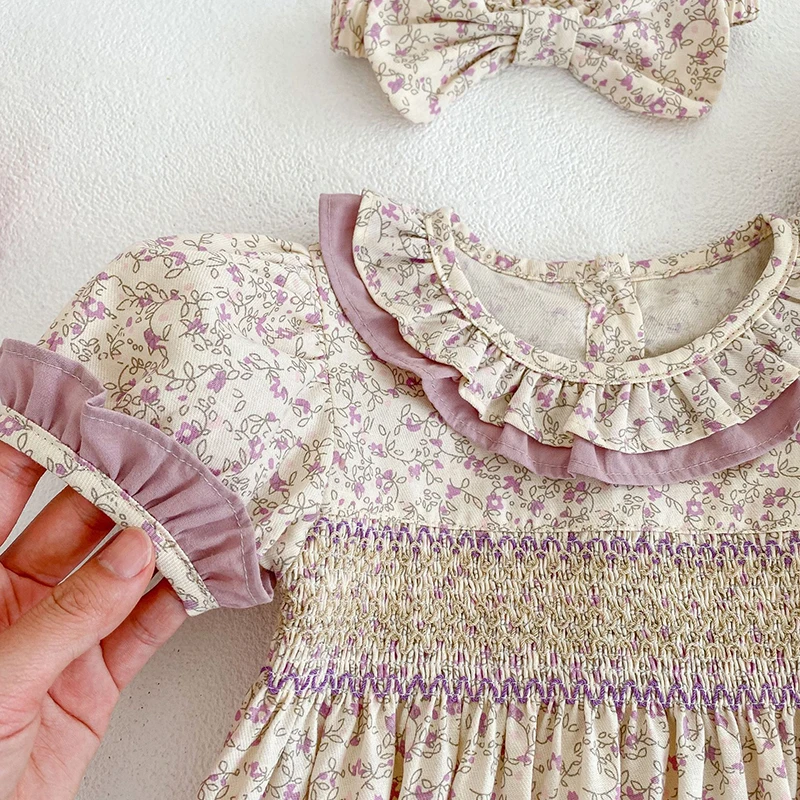 Lace Flower Baby Girl Dress and Romper 5